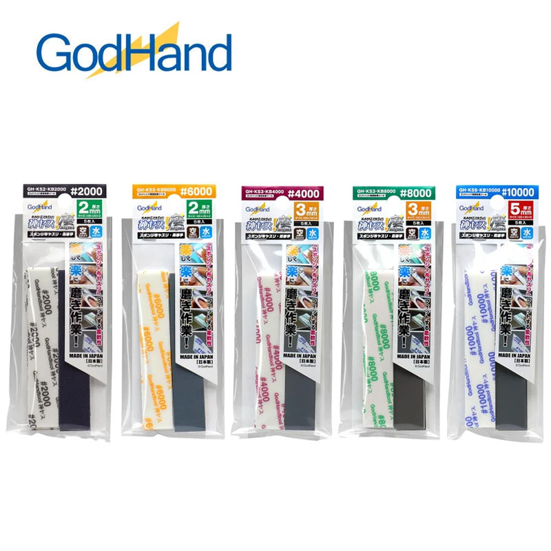 Sanding Stick Set - GodHand GH-KS2/GH-KS3/GH-KS5 Kamiyasu Lixar Esponja Vara