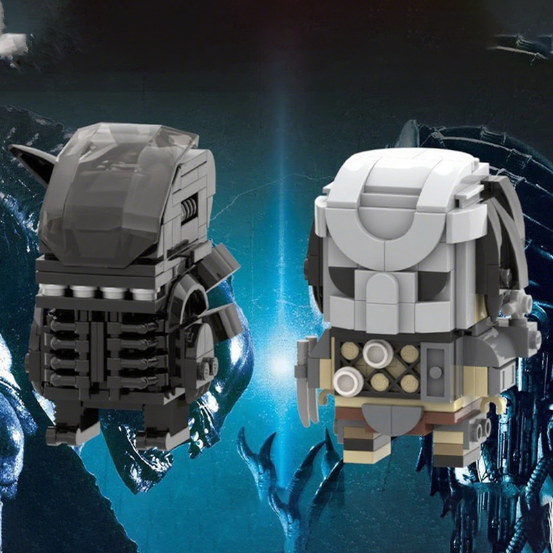 Model Kit Vs Lego - 322 peças MOC Predador vs. Alien,